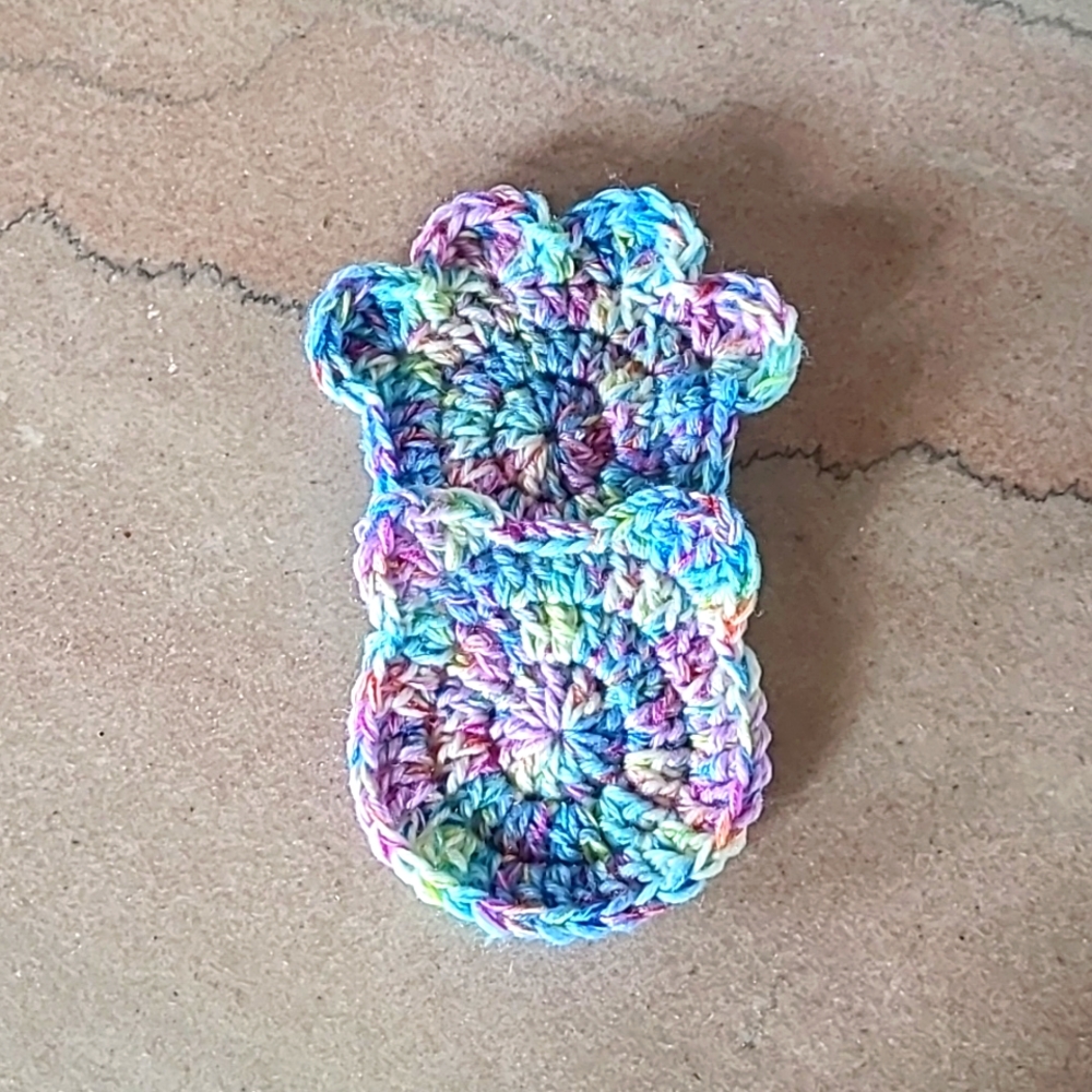 Hand Crocheted Cat Coaster Set - Picture 2 of 4